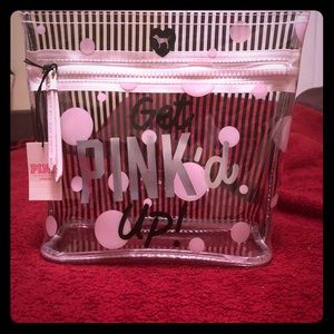 Pink makeup bag